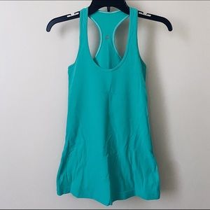 turquoise lululemon cool racerback tanktop